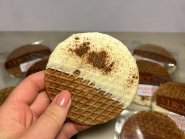 White Chocolate Pumpkin Spice Stroopies Singles - Java Momma